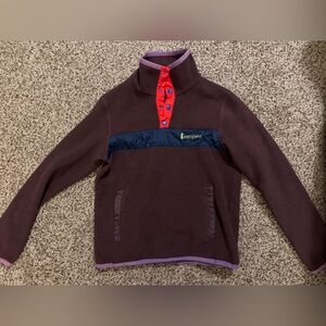Cotopaxi Brown and Red Turtleneck Sweater
